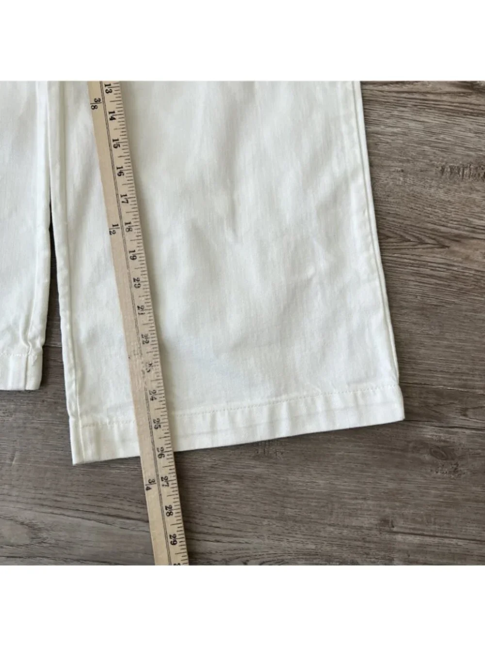 Free People Colette Wide Leg Crop Jeans Womens 26 Ivory Button Fly High Rise